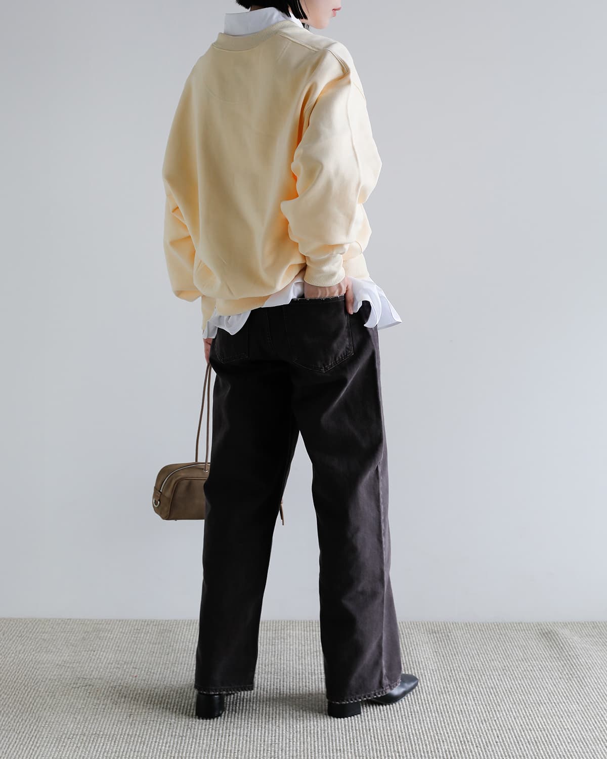 upper hights(アッパーハイツ)ミドルライズ ワイド ストレート デニム パンツ THE NIECE MID-RISE niece-midrise