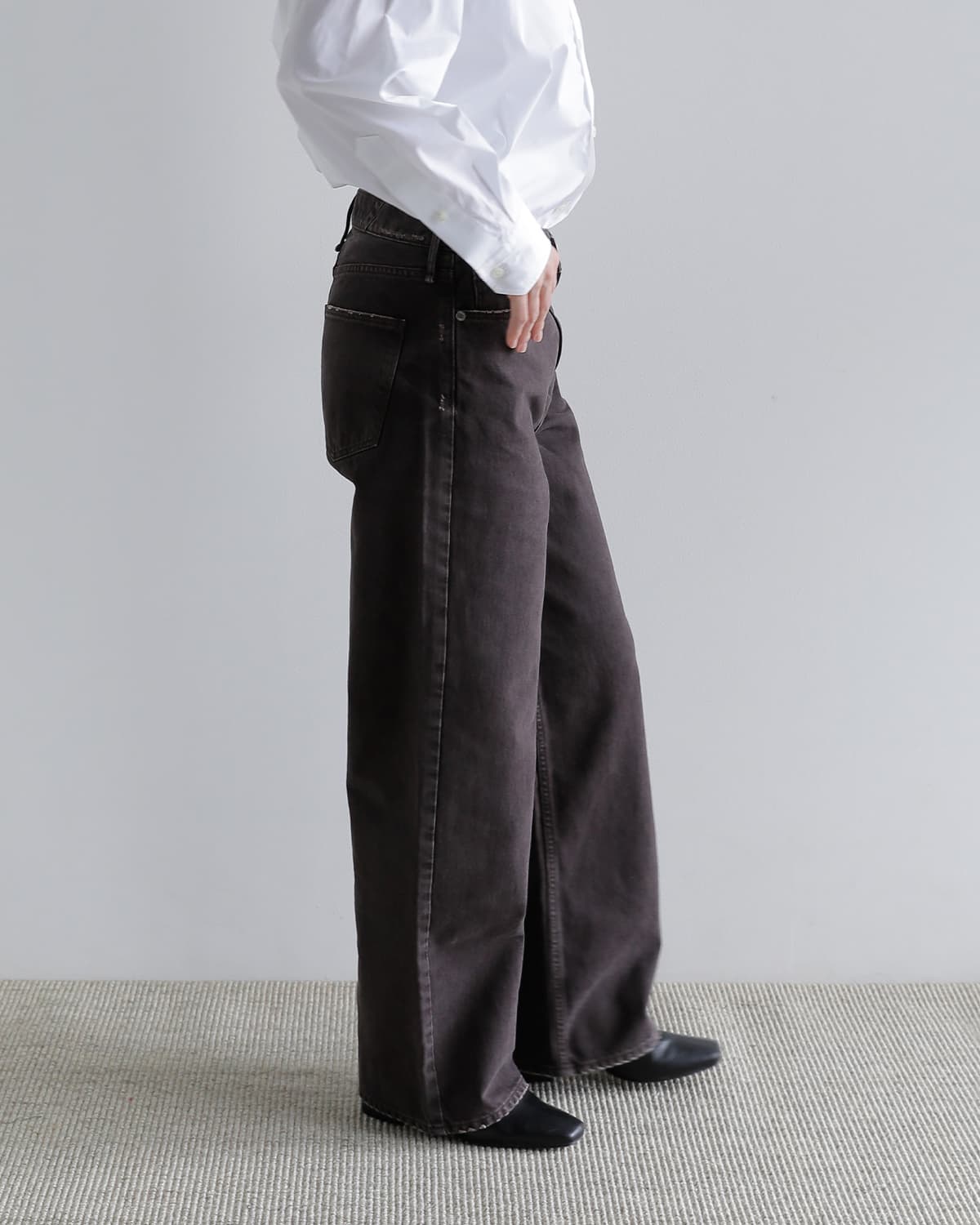 upper hights(アッパーハイツ)ミドルライズ ワイド ストレート デニム パンツ THE NIECE MID-RISE niece-midrise