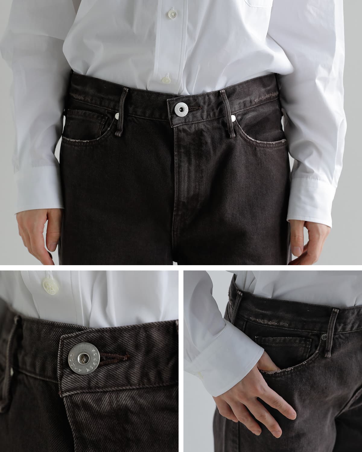 upper hights(アッパーハイツ)ミドルライズ ワイド ストレート デニム パンツ THE NIECE MID-RISE niece-midrise