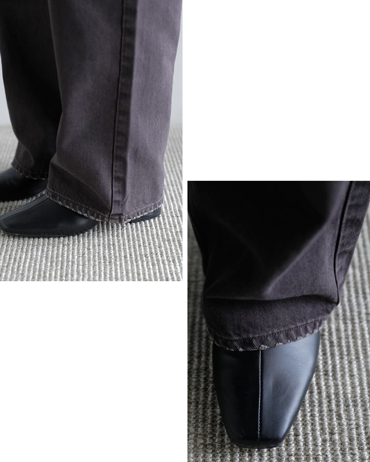 upper hights(アッパーハイツ)ミドルライズ ワイド ストレート デニム パンツ THE NIECE MID-RISE niece-midrise