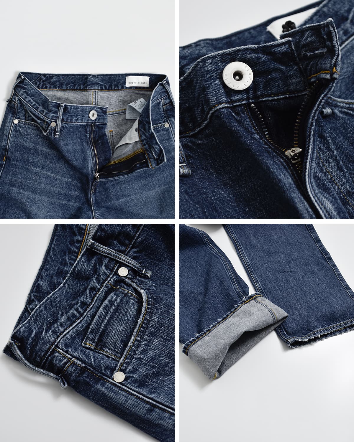 upper hights(アッパーハイツ)ミドルライズ ワイド ストレート デニム パンツ THE NIECE MID-RISE niece-midrise