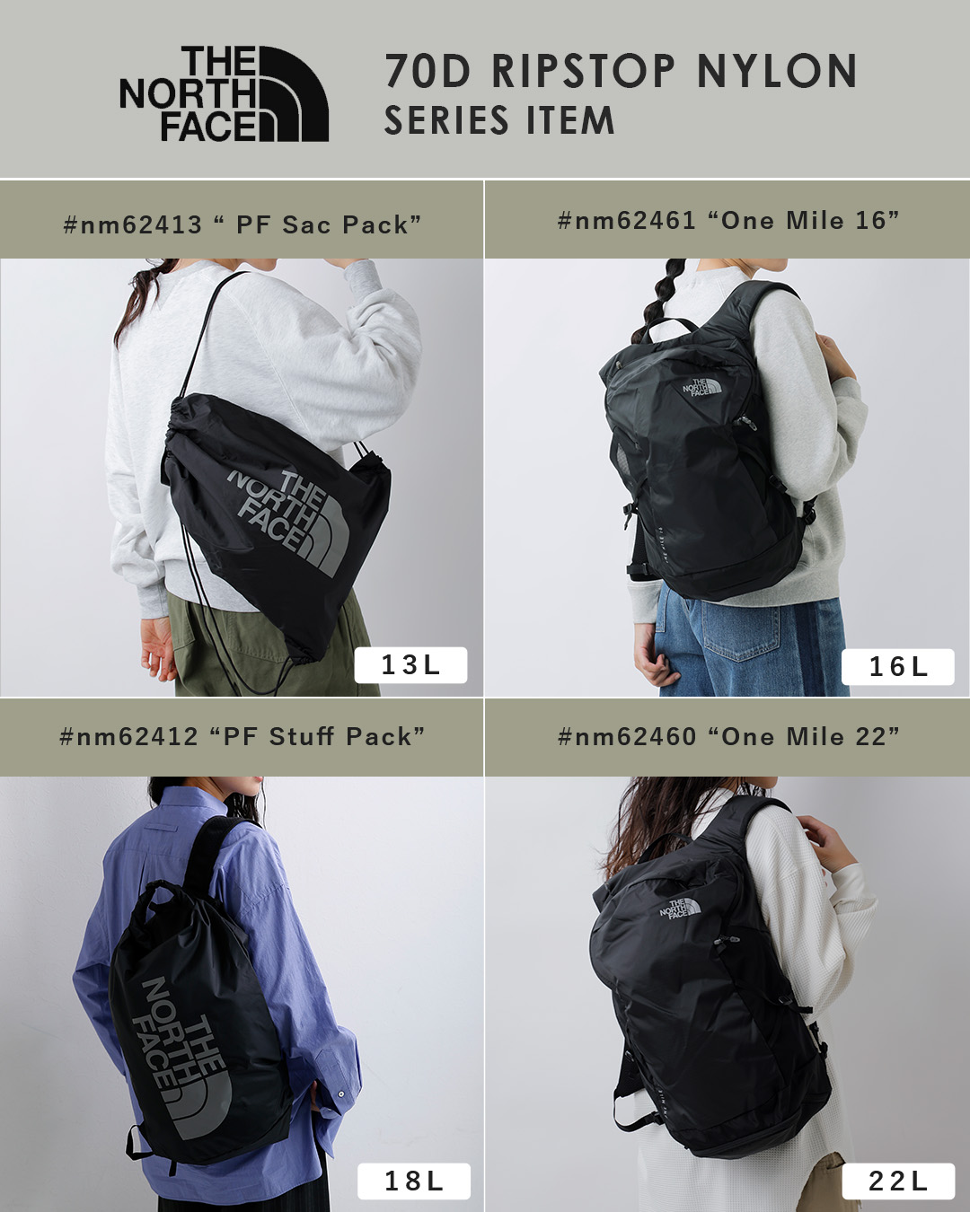 THE NORTH FACE ノースフェイス ピーエフ スタッフパック 18L PF Stuff