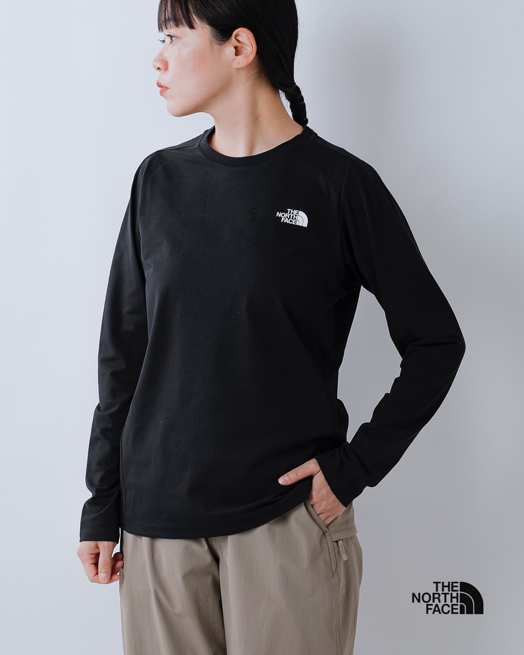 THE NORTH FACEフラッシュドライ アクション 長袖 Tシャツ L/S FD Axion Crew ntw82581
