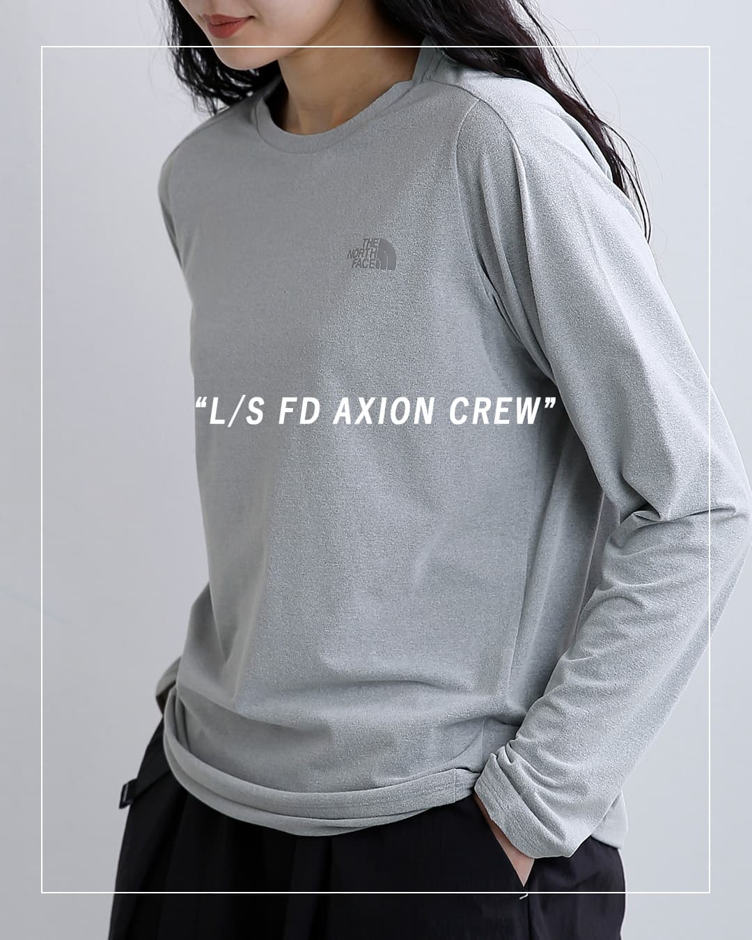 THE NORTH FACEフラッシュドライ アクション 長袖 Tシャツ L/S FD Axion Crew ntw82581