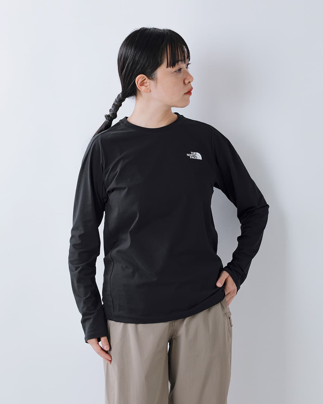 THE NORTH FACEフラッシュドライ アクション 長袖 Tシャツ L/S FD Axion Crew ntw82581