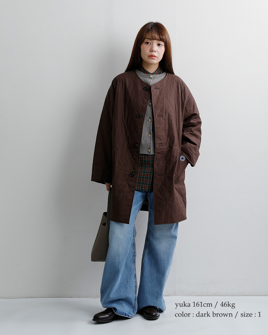 ORCIVALコットン インサレーション キルト ノーカラー コート or-a0848mty