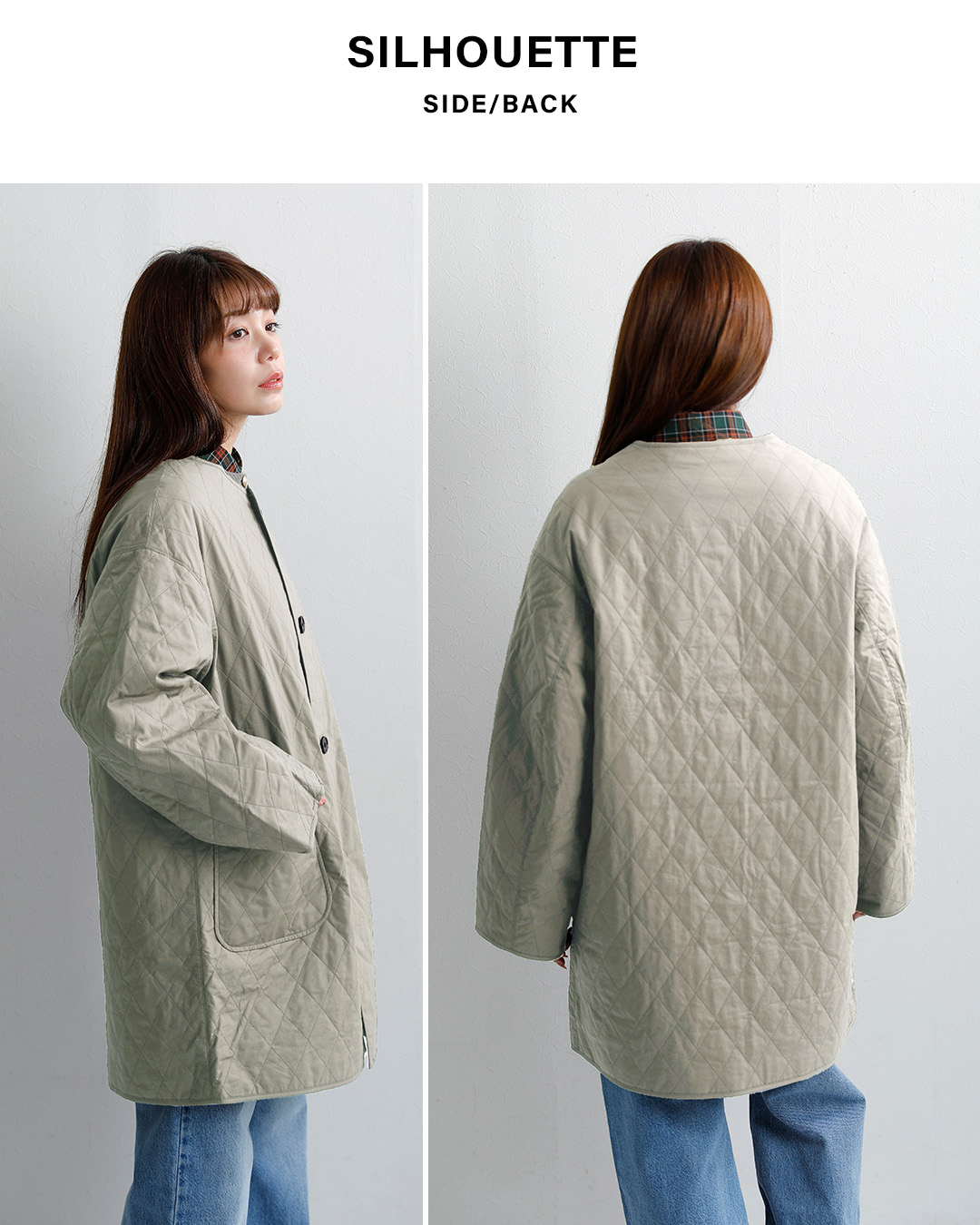 ORCIVALコットン インサレーション キルト ノーカラー コート or-a0848mty