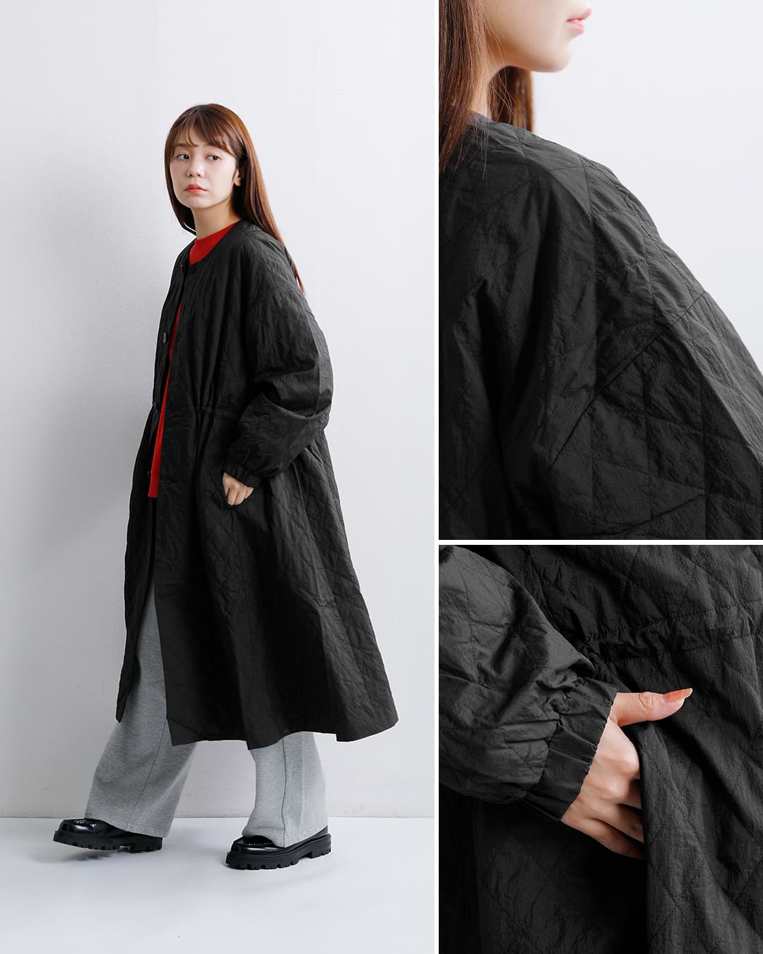 ORCIVAL(オーチバル・オーシバル)インサレーション キルト ロングコート or-a0867ssa