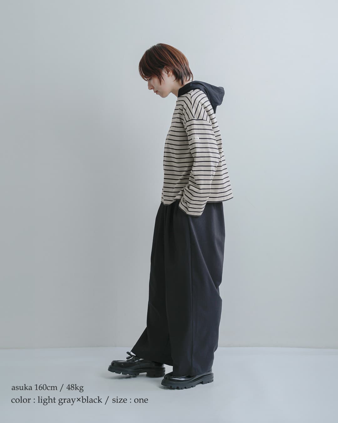 ORCIVAL(オーチバル・オーシバル)コットン天竺 ボートネック ワイドスリーブ 長袖Tシャツ or-c0554tbd