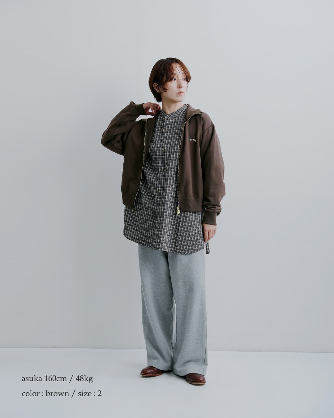 ORCIVAL(オーチバル・オーシバル)ライトフレンチテリー スタンドカラー ジップ ジャケット or-c0560maz
