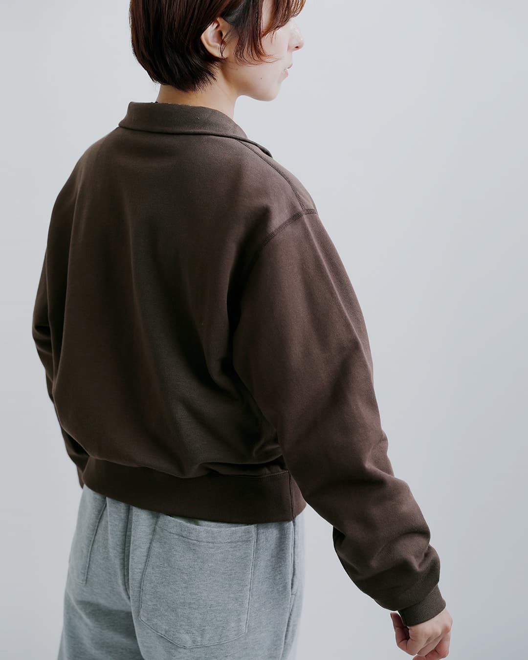 ORCIVAL(オーチバル・オーシバル)ライトフレンチテリー スタンドカラー ジップ ジャケット or-c0560maz