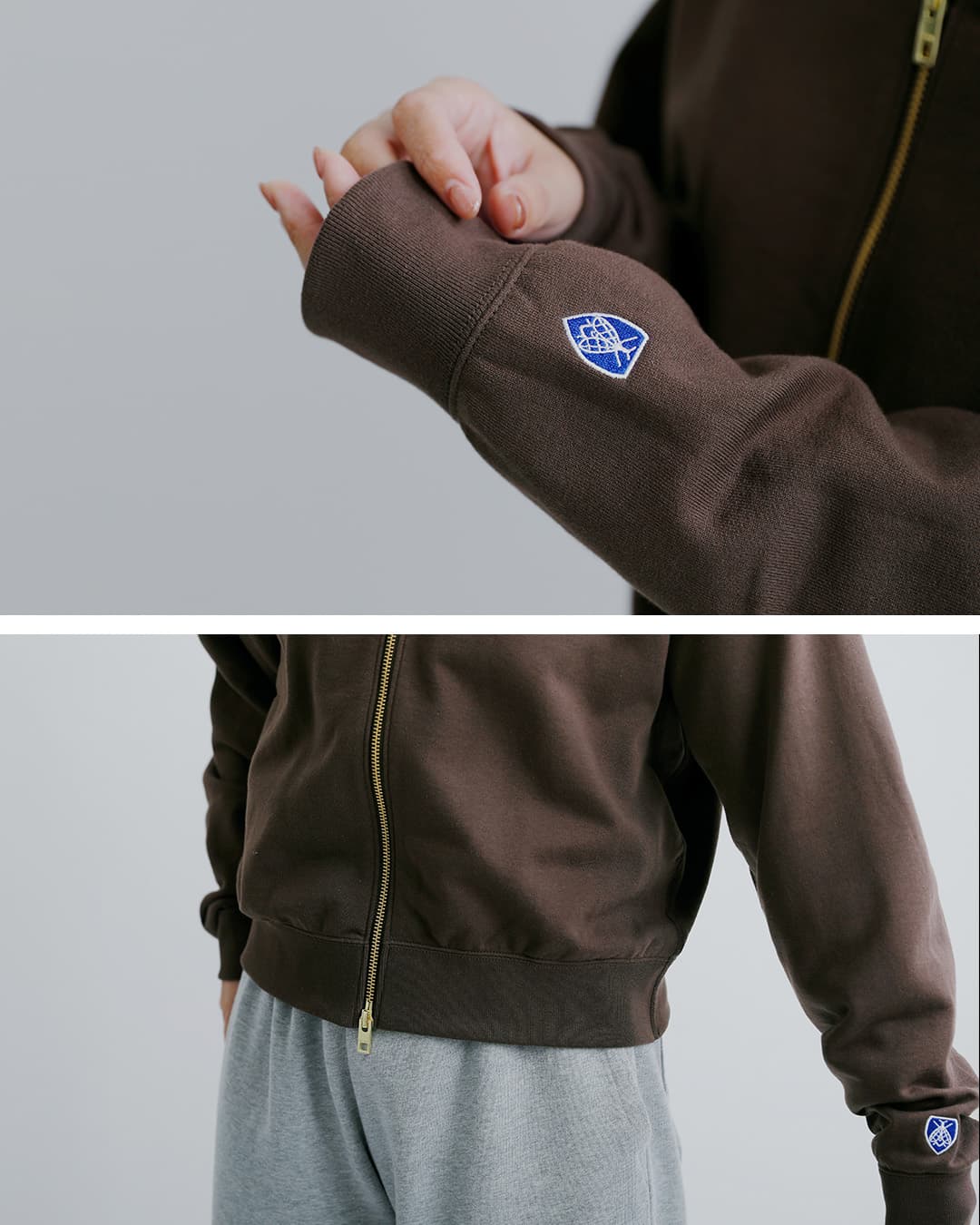 ORCIVAL(オーチバル・オーシバル)ライトフレンチテリー スタンドカラー ジップ ジャケット or-c0560maz