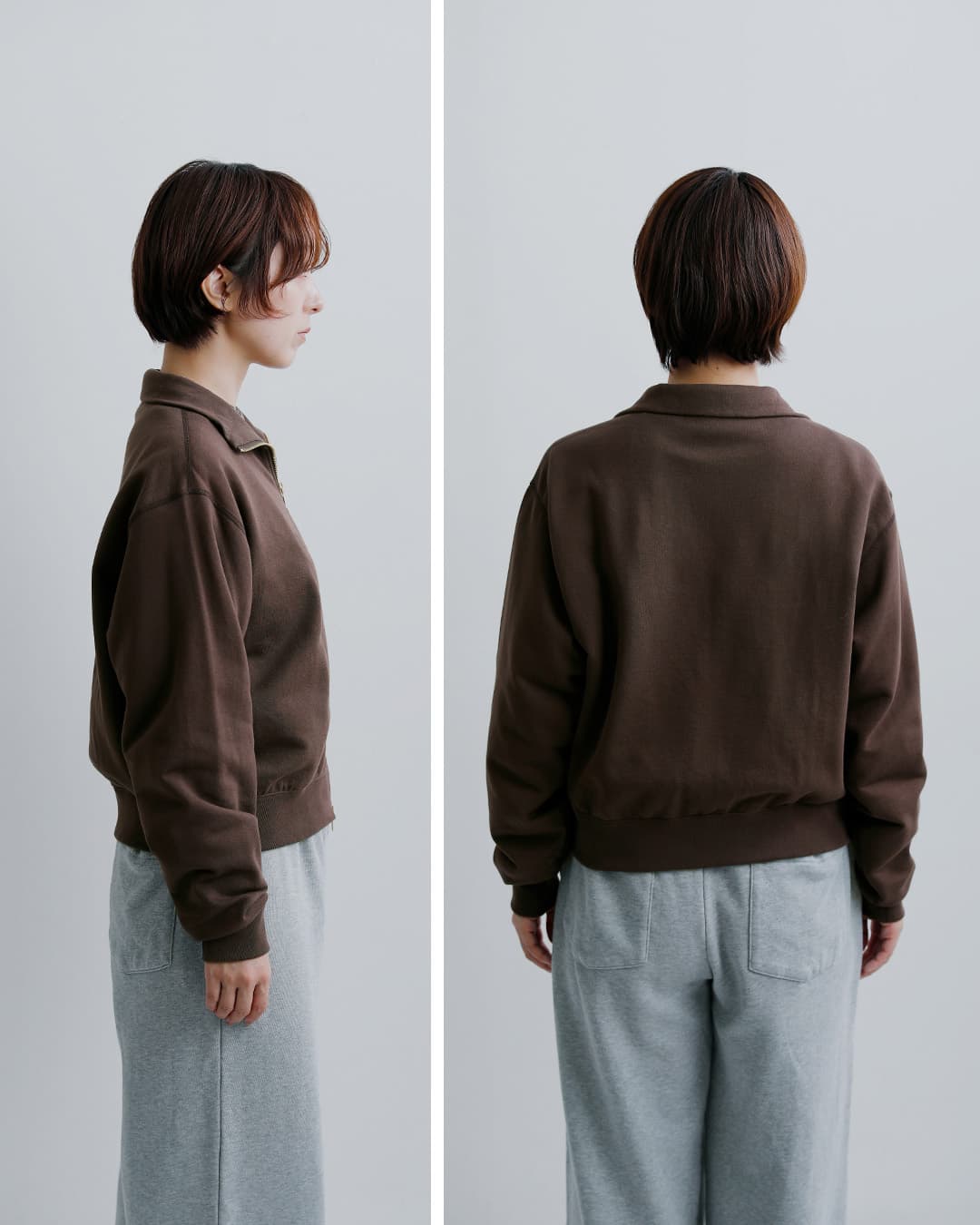 ORCIVAL(オーチバル・オーシバル)ライトフレンチテリー スタンドカラー ジップ ジャケット or-c0560maz