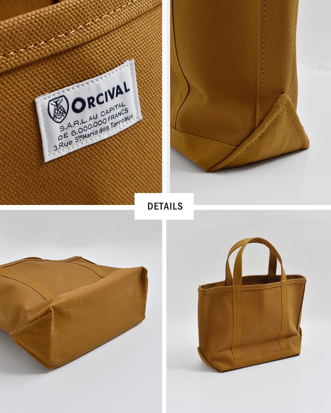 ORCIVAL(オーチバル・オーシバル)ヘビーキャンバス トートバッグ ミディアム or-h0284kwc-26aw
