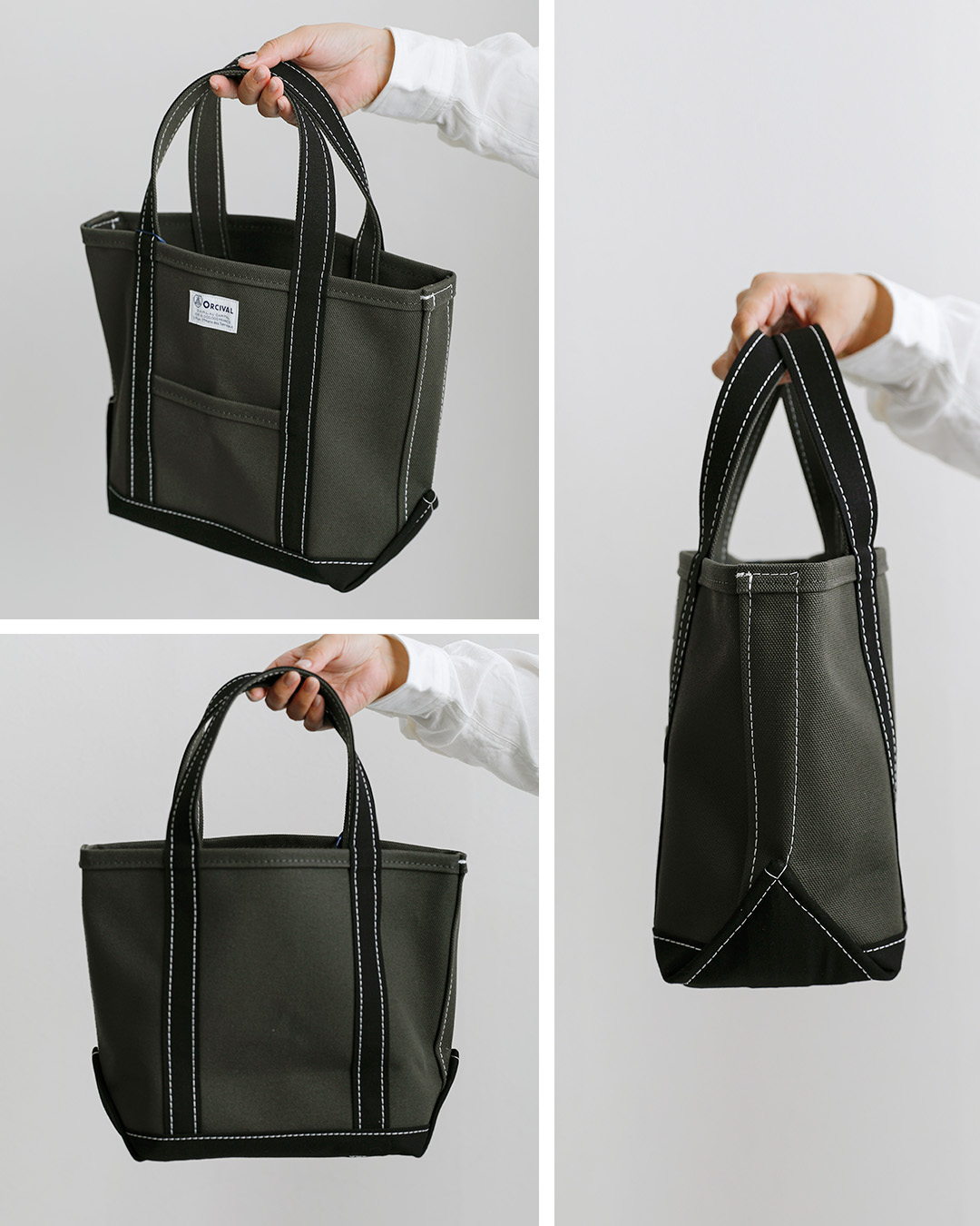 ORCIVALヘビーキャンバス 配色 トートバッグ スモール or-h0285kwc-bi-26aw