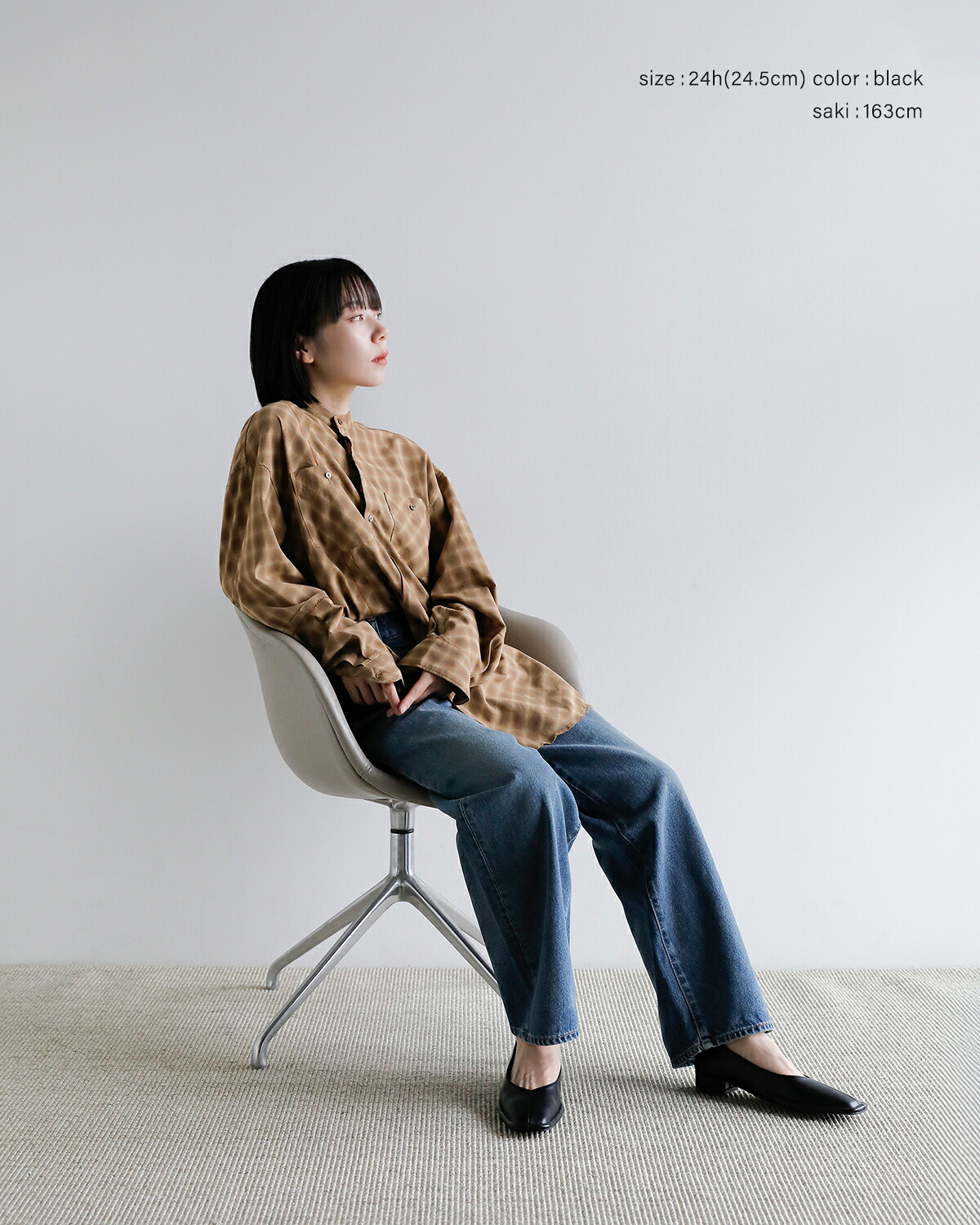 EPURE(エピュレ)センターシーム スクエアトゥ フラットシューズ OUBE Square Flats oube-sq-flats