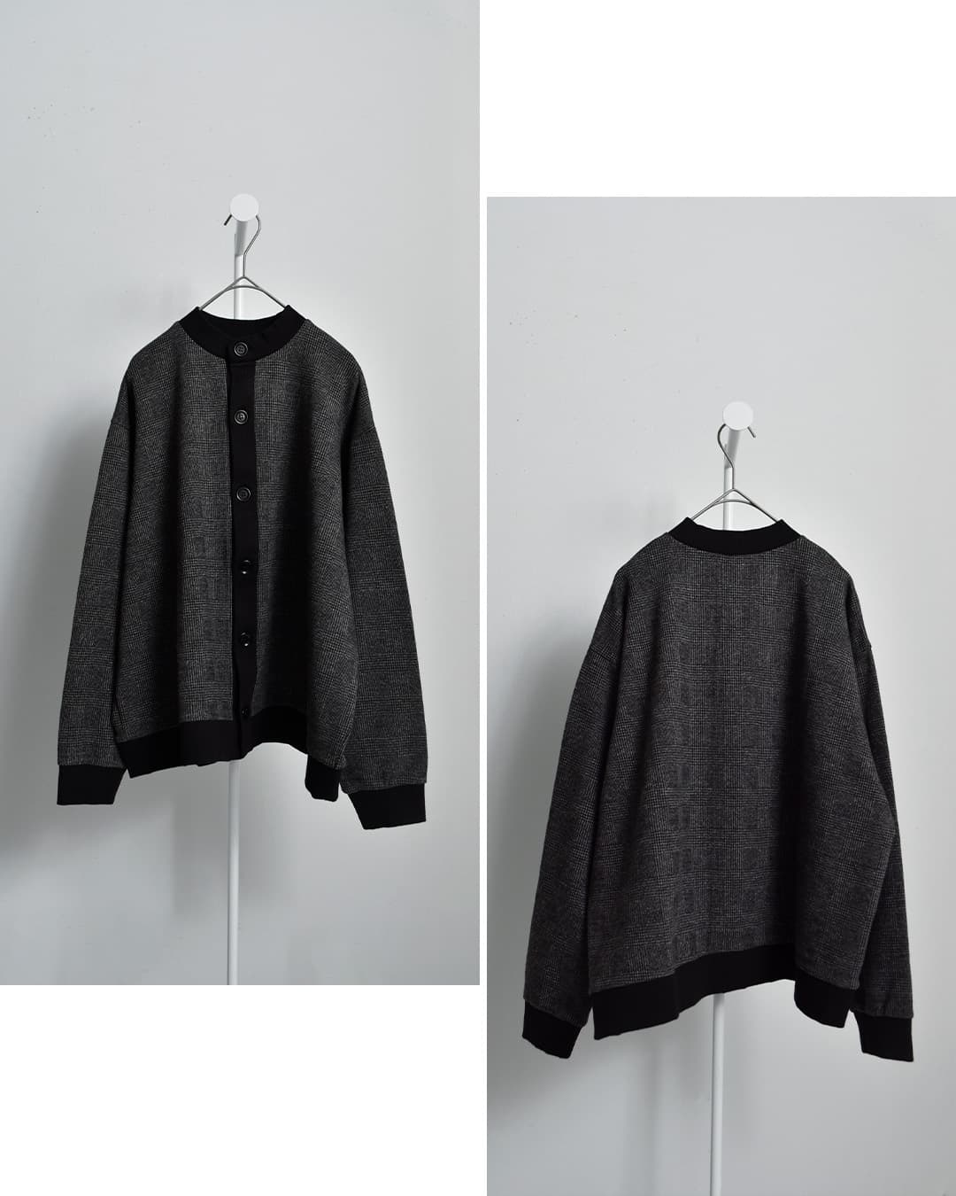 PARIS DE AOUNEウール混 クルーネック カーディガン pa244ct004