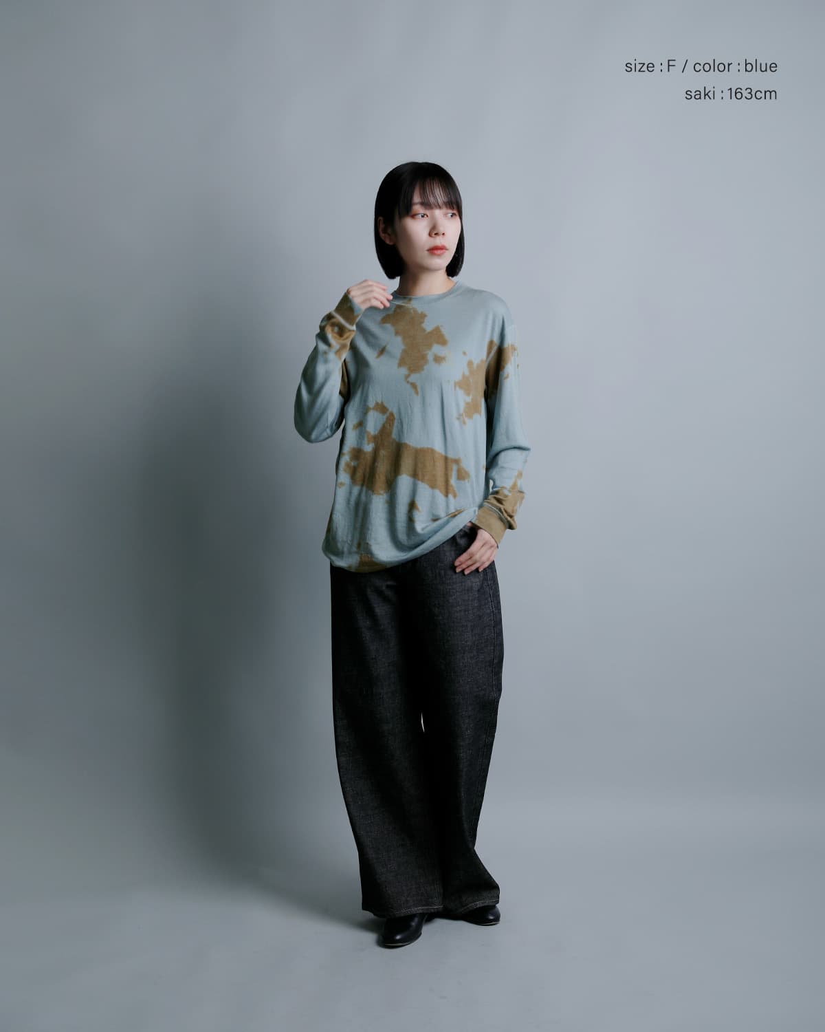 PHEENYメリノウール ダイ 長袖Tシャツ pa26-cs11