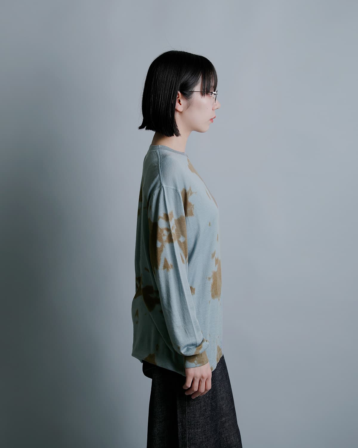 PHEENYメリノウール ダイ 長袖Tシャツ pa26-cs11