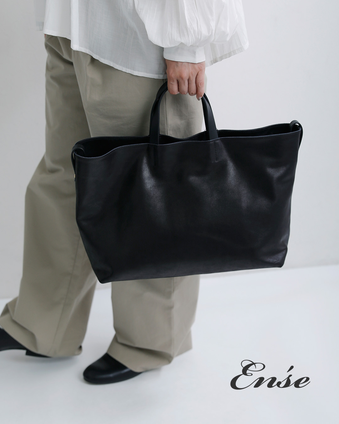 Ense アンサ キップレザー 2way トートバッグ S“2way tote S” pens-310