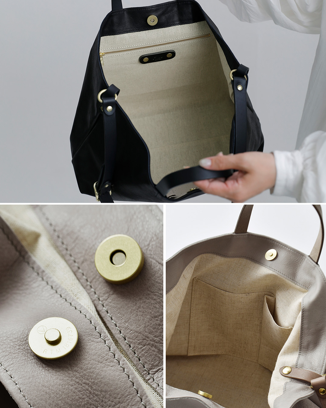 Enseキップレザー 2way トートバッグ S 2way tote S pens-310