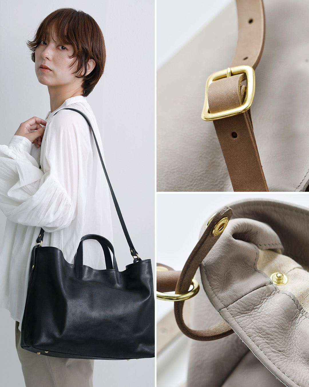 Enseキップレザー 2way トートバッグ S 2way tote S pens-310