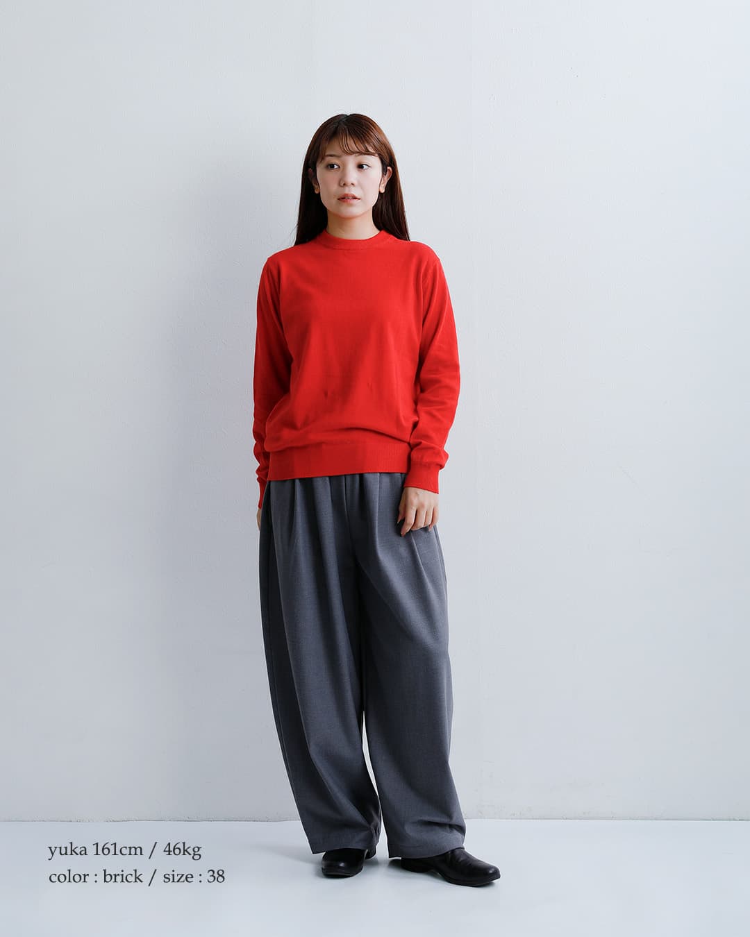 NOUVELLES DU PARADISムーコットン クルーネック プルオーバー pk23302