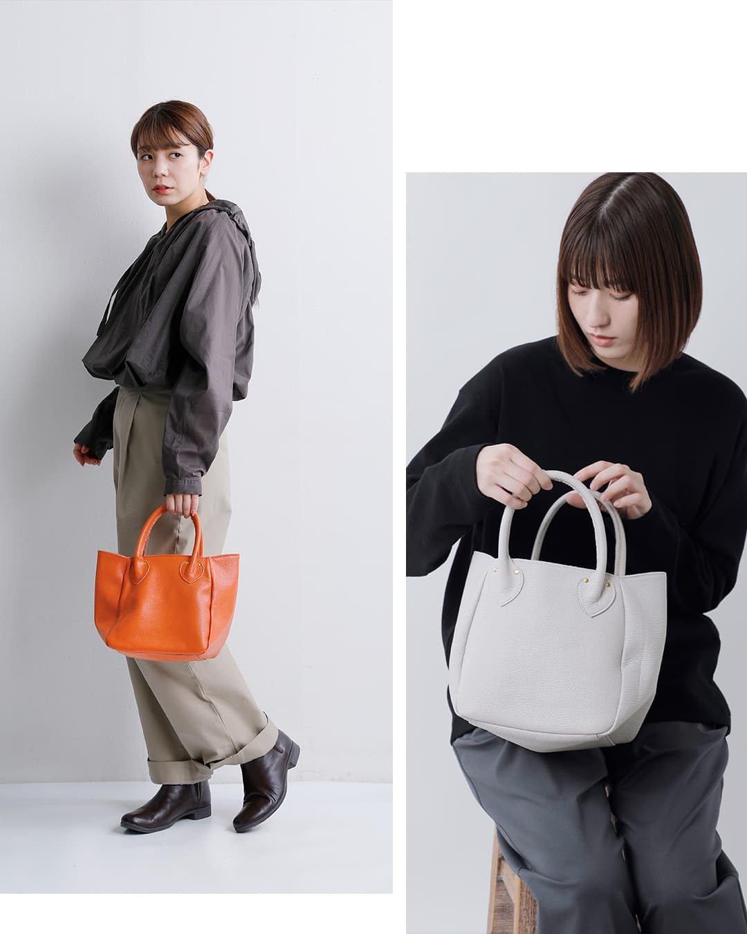 MARINE DAY(マリンデイ)イタリーシュリンク カウレザー トートバッグ PLUM plum