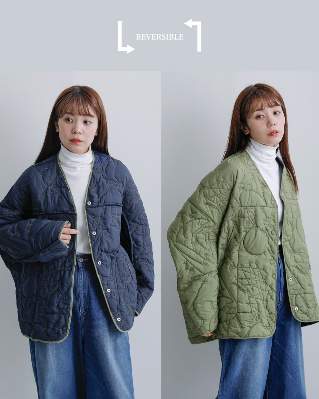 manipuri(マニプリ)リバーシブル キルティング ジャケット quilting-jacket