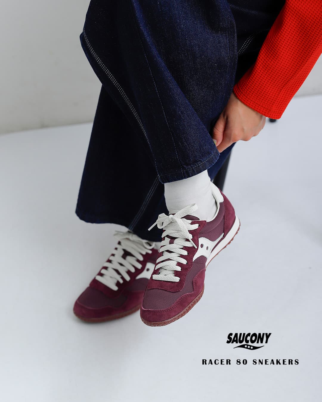sauconyレーサー80 スニーカー RACER 80 racer80-same1