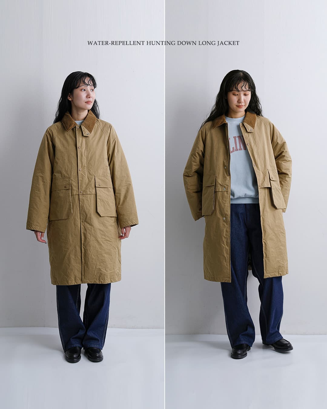 美品 別注 REMI RELIEF レミレリーフ 撥水ナイロン ロングジャケット 2026aw新作]REMI RELIEF レミレリーフ 撥水ハンティング ダウンロング