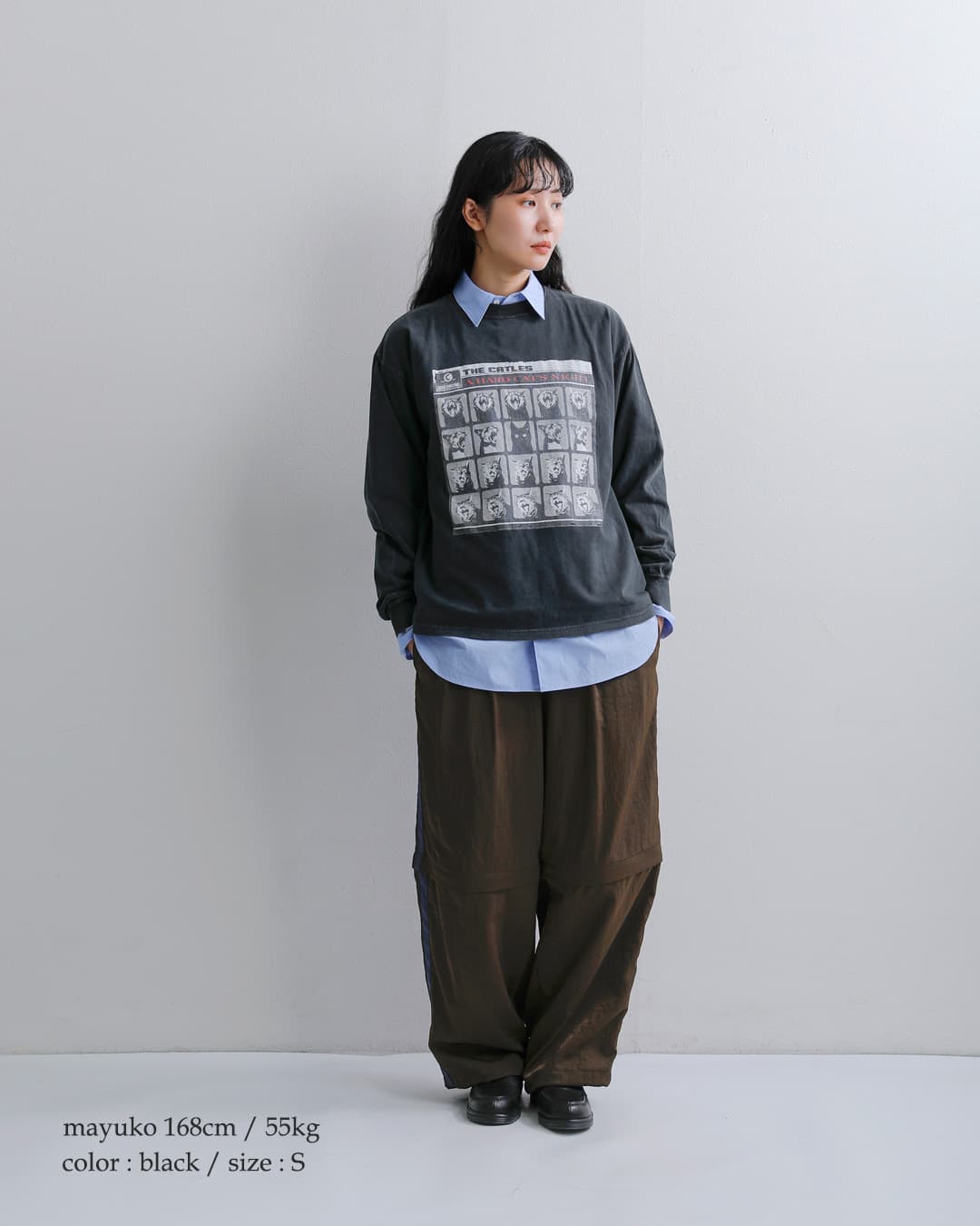 REMI RELIEF(レミレリーフ)ハードSP加工 天竺長袖Tシャツ A HARD CATS NIGHT rn31393138