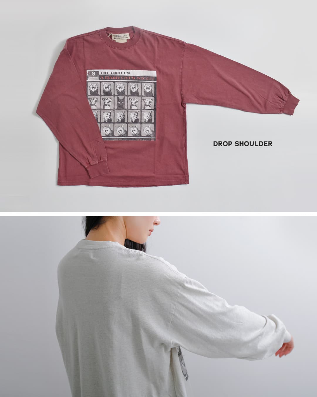 REMI RELIEF(レミレリーフ)ハードSP加工 天竺長袖Tシャツ A HARD CATS NIGHT rn31393138