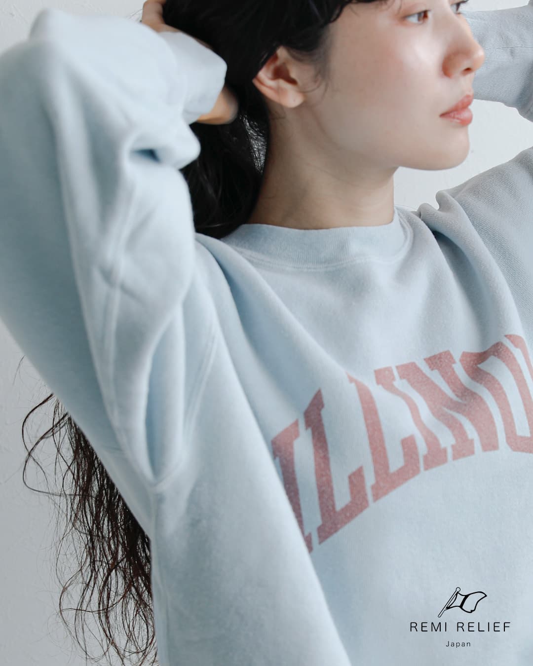 REMI RELIEF(レミレリーフ)SSP加工 起毛裏毛 クルーネック スウェット Davis / ILLINOIS rn31393181-3