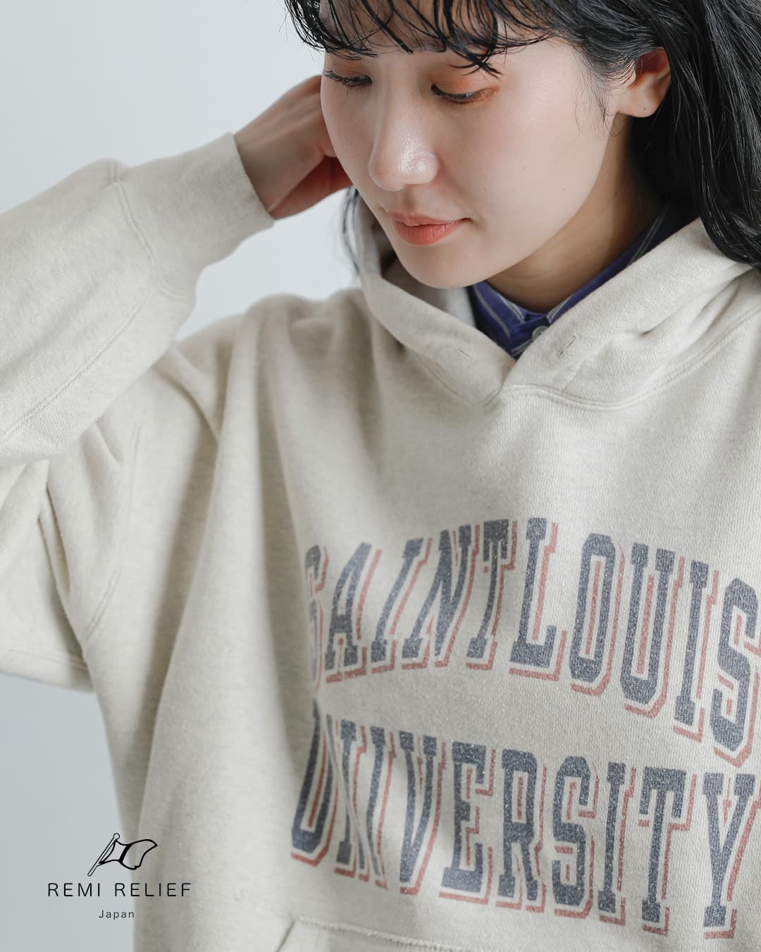 REMI RELIEF(レミレリーフ)SP加工 起毛裏毛 パーカー OHIO STATE / SAINTLOUIS rn31393185-6