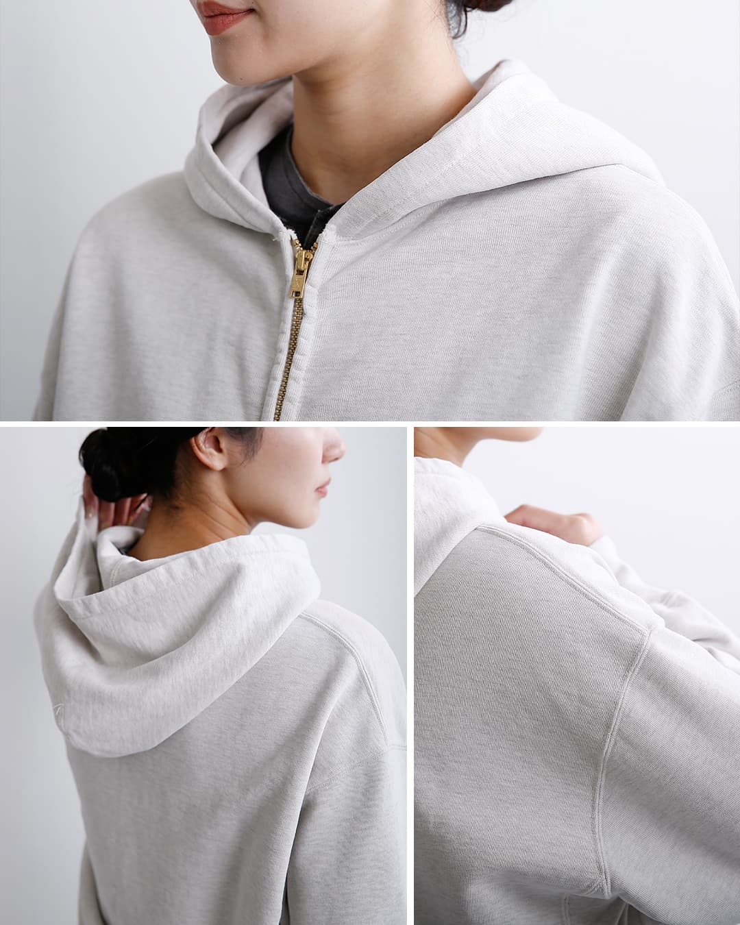 REMI RELIEF(レミレリーフ)SP加工 裏毛 ジップパーカー New Fit rn6033sdr