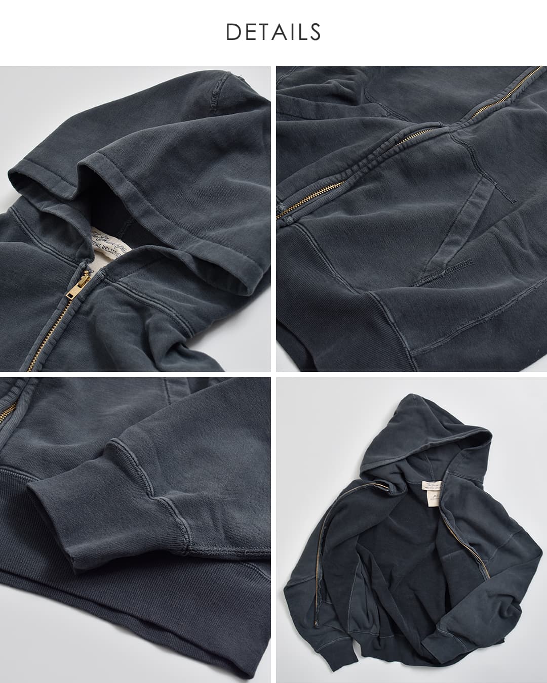 REMI RELIEF(レミレリーフ)SP加工 裏毛 ジップパーカー New Fit rn6033sdr