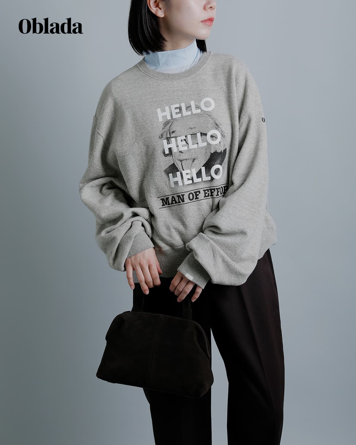 ObladaHELLO グラフィックプリント スウェットシャツ s2510cu17