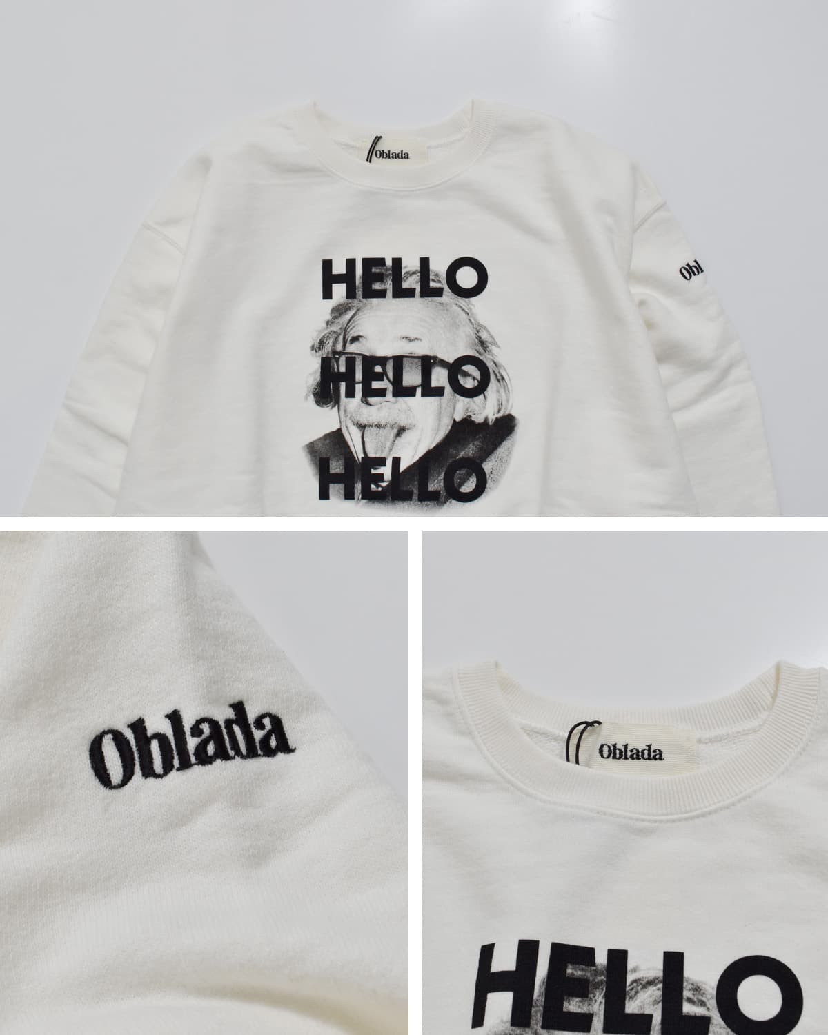 ObladaHELLO グラフィックプリント スウェットシャツ s2510cu17