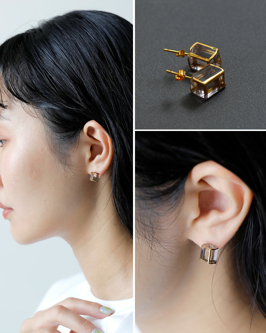 sorteガラスキューブピアス sgj-005p