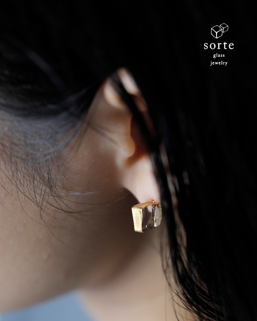 sorteガラススクエアピアス sgj-009p