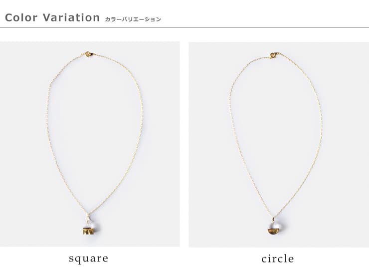 sorteガラス×ゴールドネックレス sgj-021sq-ci