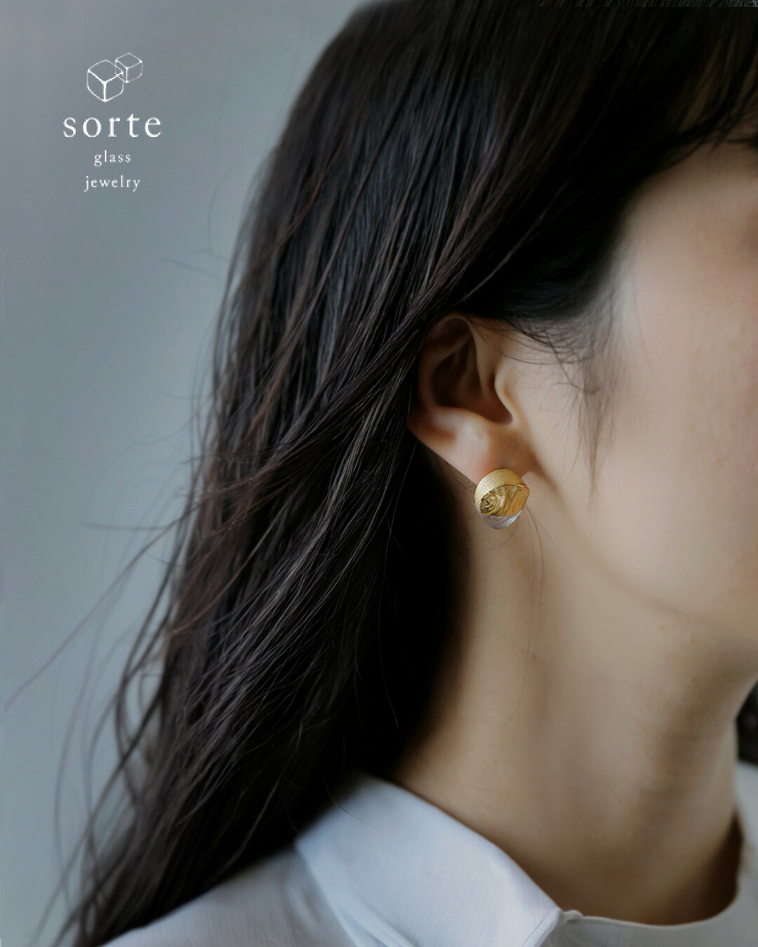 sorte(ソルテ)ガラスサークルピアス＆イヤリング sgj-101