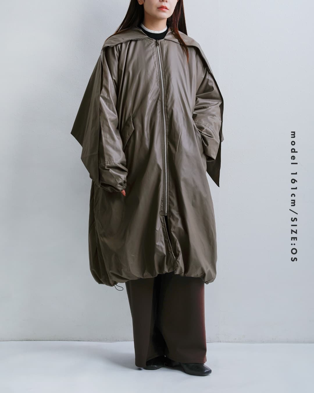 ALWELシンサレート 中綿 スカーフディテール パデッドコート si-1