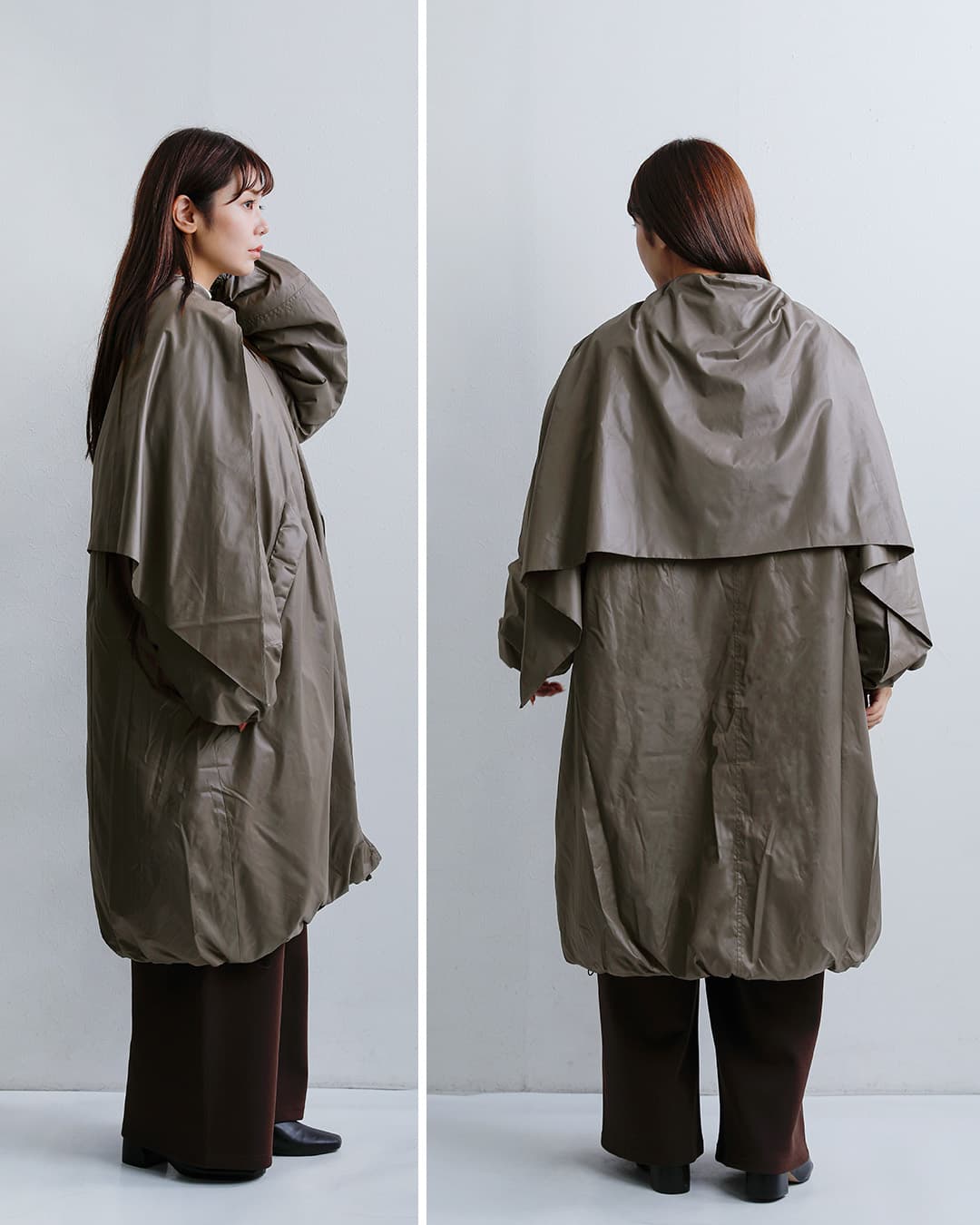 ALWELシンサレート 中綿 スカーフディテール パデッドコート si-1