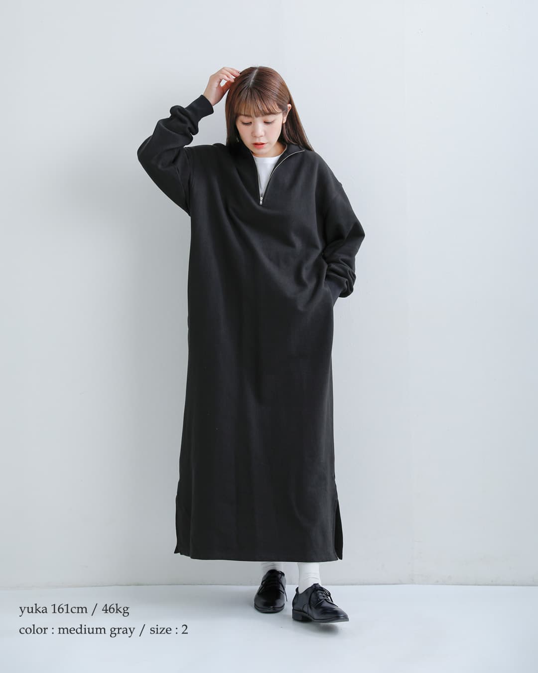 SLOANE(スローン)コットン裏毛 ZIPワンピース sl11w-t1278