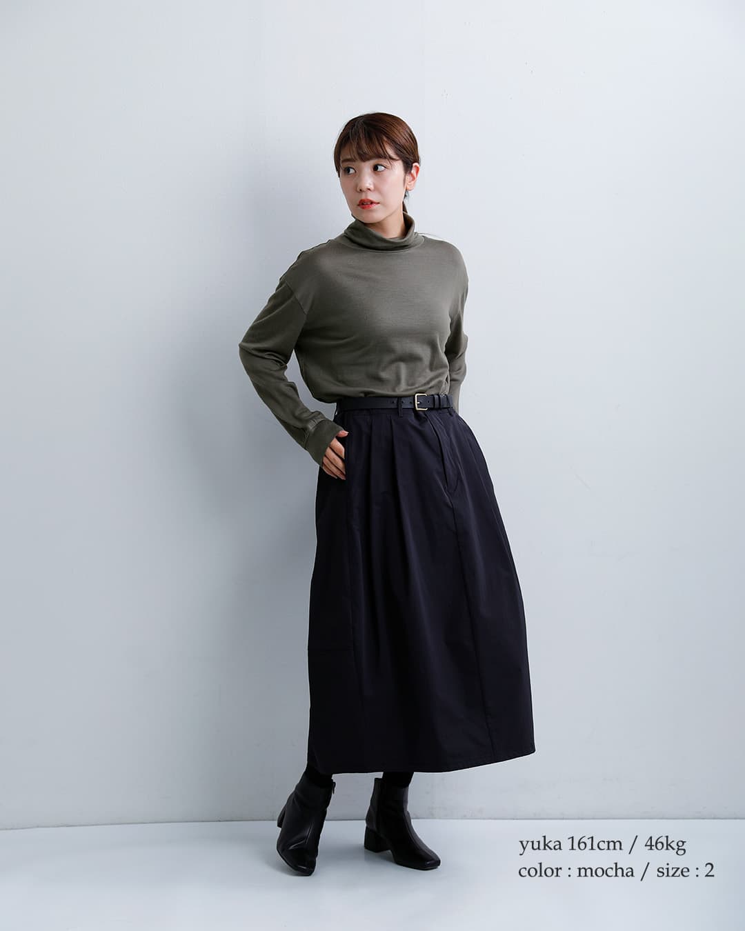 SLOANEウール天竺 タートルネック 長袖 ニット Tシャツ sl8w-t528-same1
