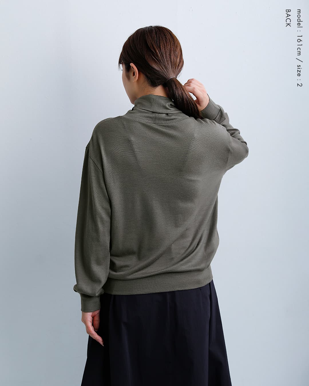 SLOANEウール天竺 タートルネック 長袖 ニット Tシャツ sl8w-t528-same1