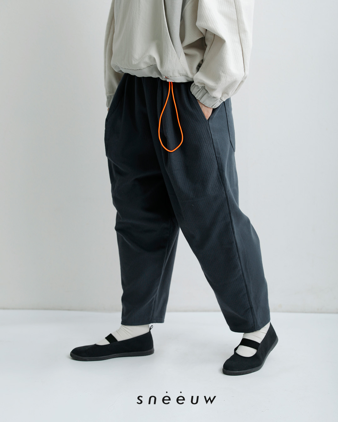 sneeuw起毛 コットンピケ コクーンパンツ snw34-09