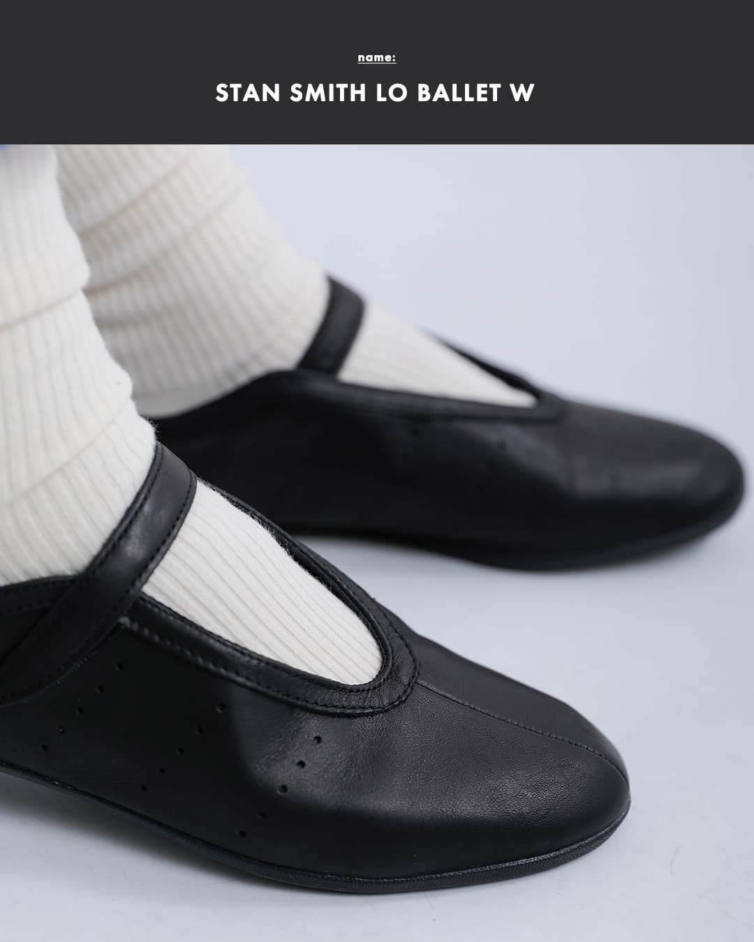 adidas Originalsスタンスミス プレミアムレザー バレエ スニーカー STAN SMITH LO BALLET W stan-s-l-b-same1